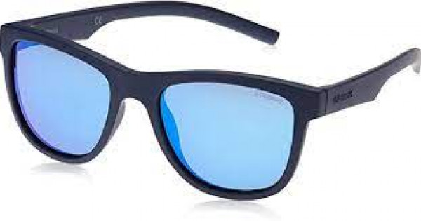 Polaroid Kids' PLD8018/S Sunglasses - Blue Rubber Frame Polarized 47mm